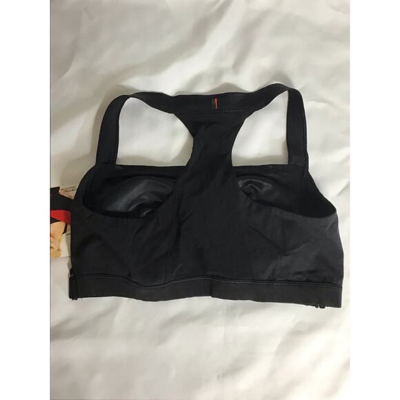 Spanx Women Racerback Sport Bra Sz. XL Black NWT Adjustable Sides Gymwear - Picture 2 of 9